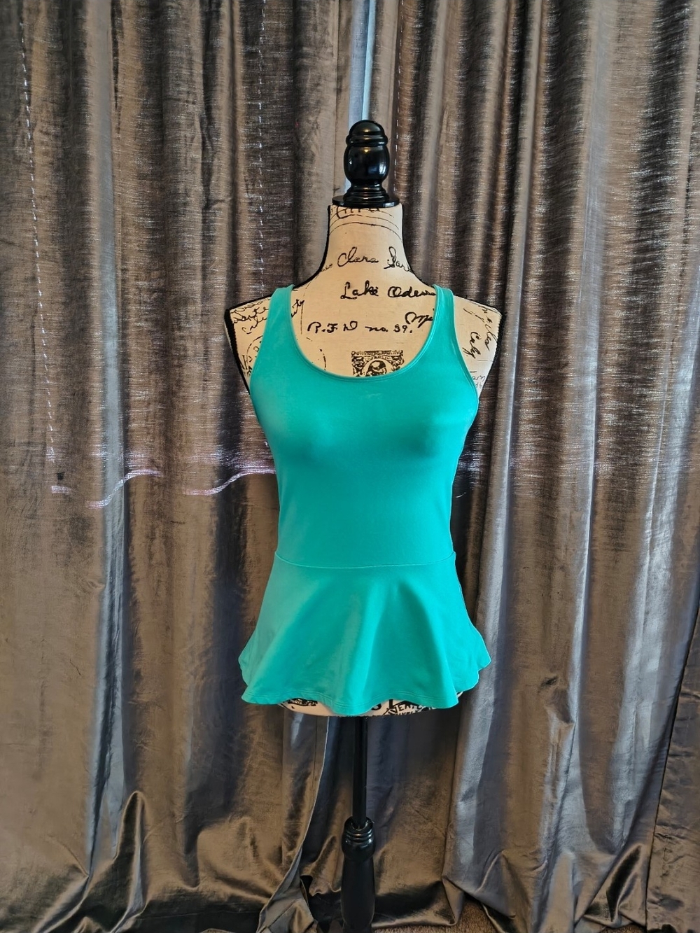 Express Teal Peplum Tank Top